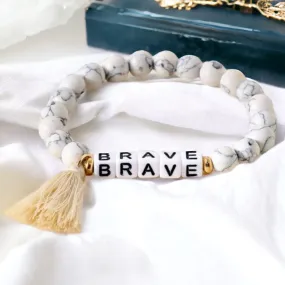 Brave Bracelet - Back to School, Friendship Bracelet, Bravery, Beaded Bracelet, Inspirational Gift,