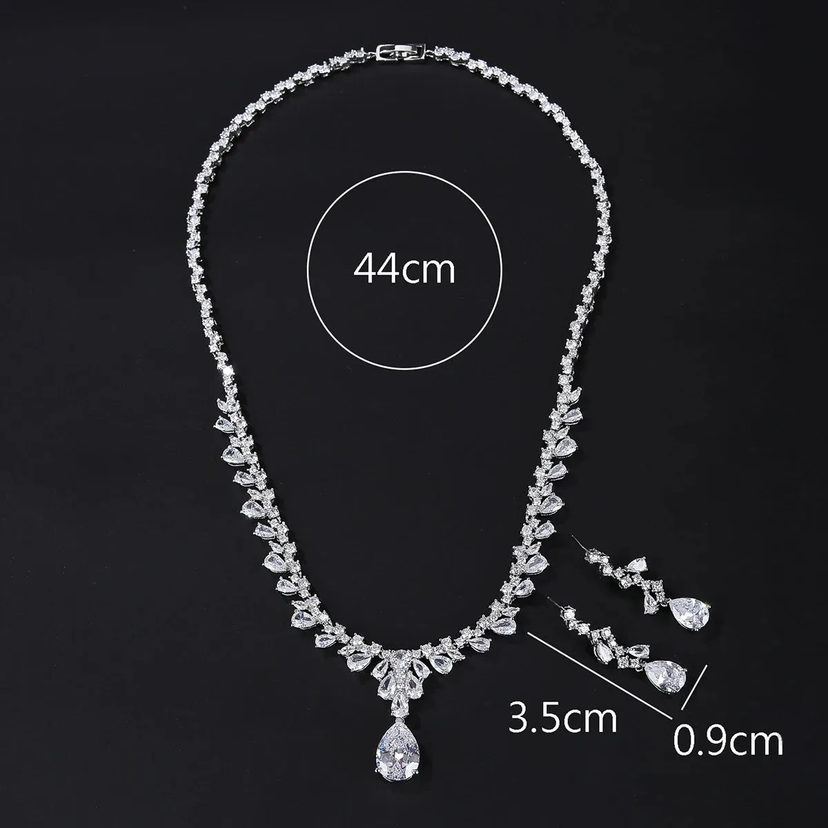 Bridal Jewelry CZ Crystal Necklace and Earring Set, Suitable For Wedding Dinner, Girlfriend Gift, Free Shipping CN10323