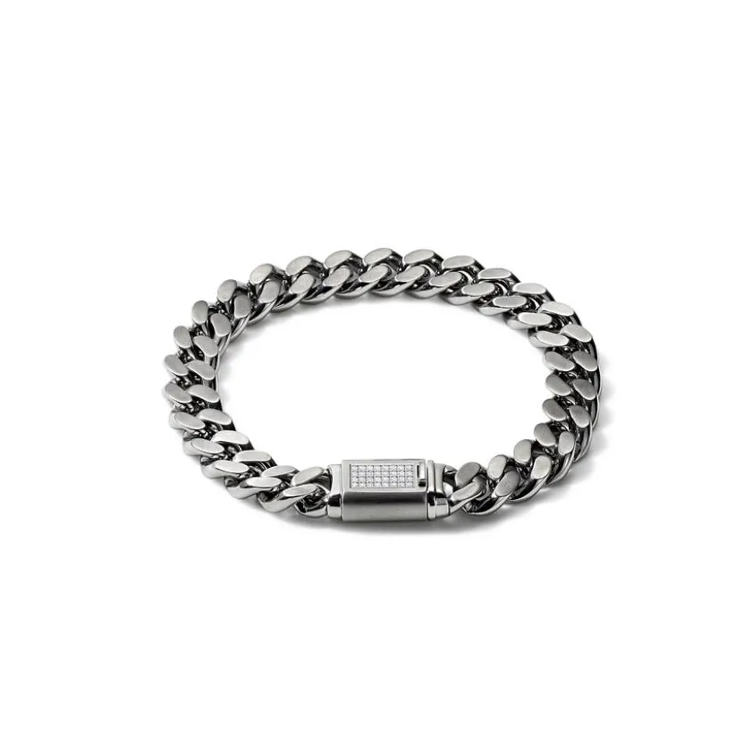 BULOVA - STAINLESS STEEL AND DIAMONDS LINK BRACELET