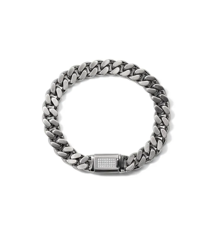 BULOVA - STAINLESS STEEL AND DIAMONDS LINK BRACELET