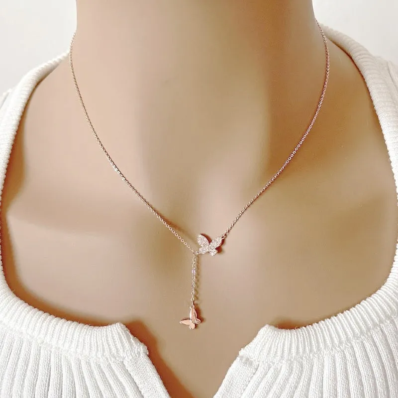 Butterfly Cubic Zirconia Necklace