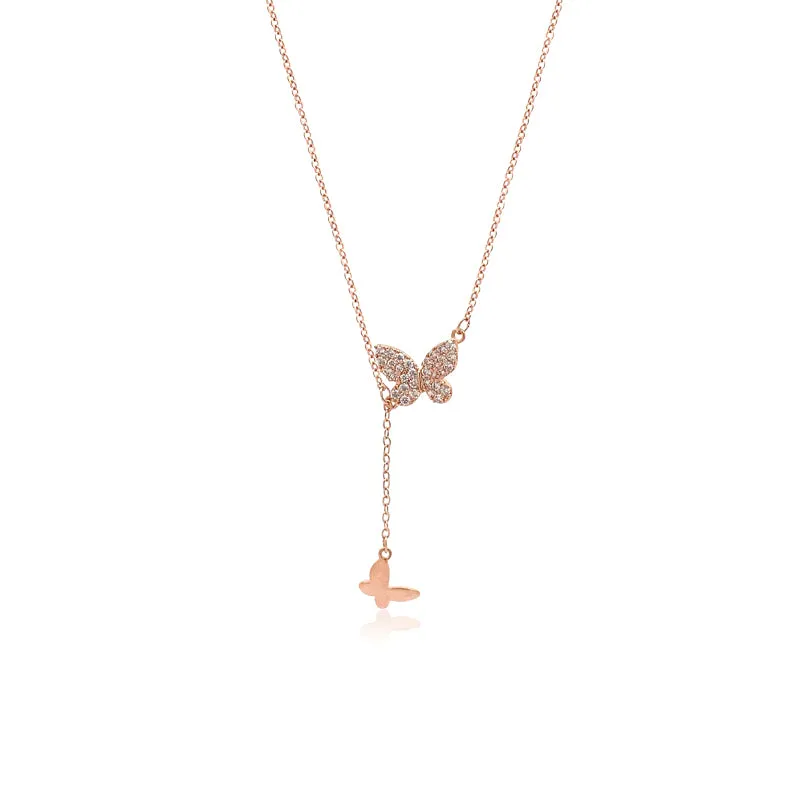 Butterfly Cubic Zirconia Necklace