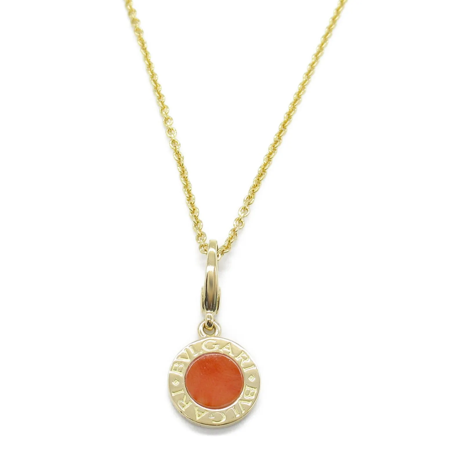 Bvlgari Coral Necklace K18 Yellow Gold