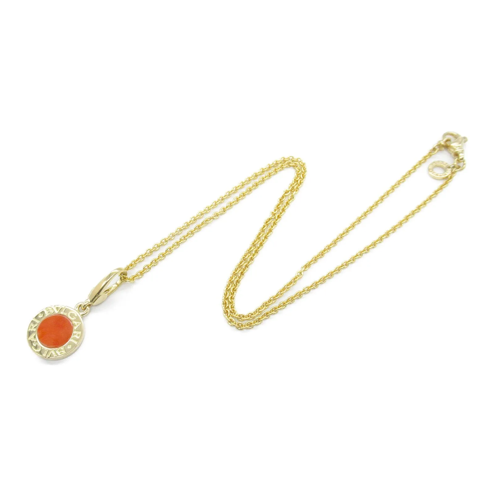 Bvlgari Coral Necklace K18 Yellow Gold