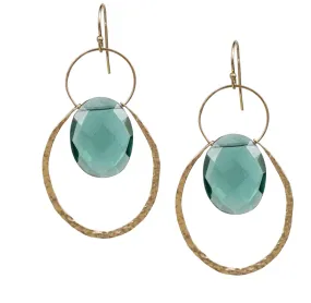 Cali Green Quartz Earrings