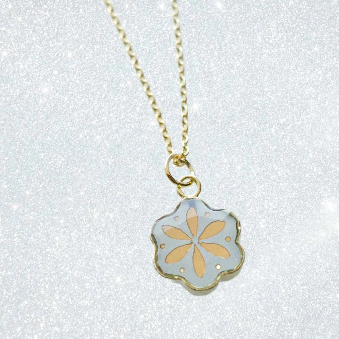 Camille Moonstone Flower Pendant Necklace by Jill Makes