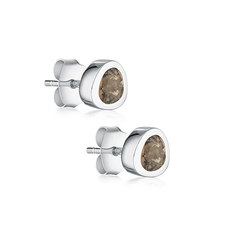 CELEBRATION STUDS - SMOKY QUARTZ