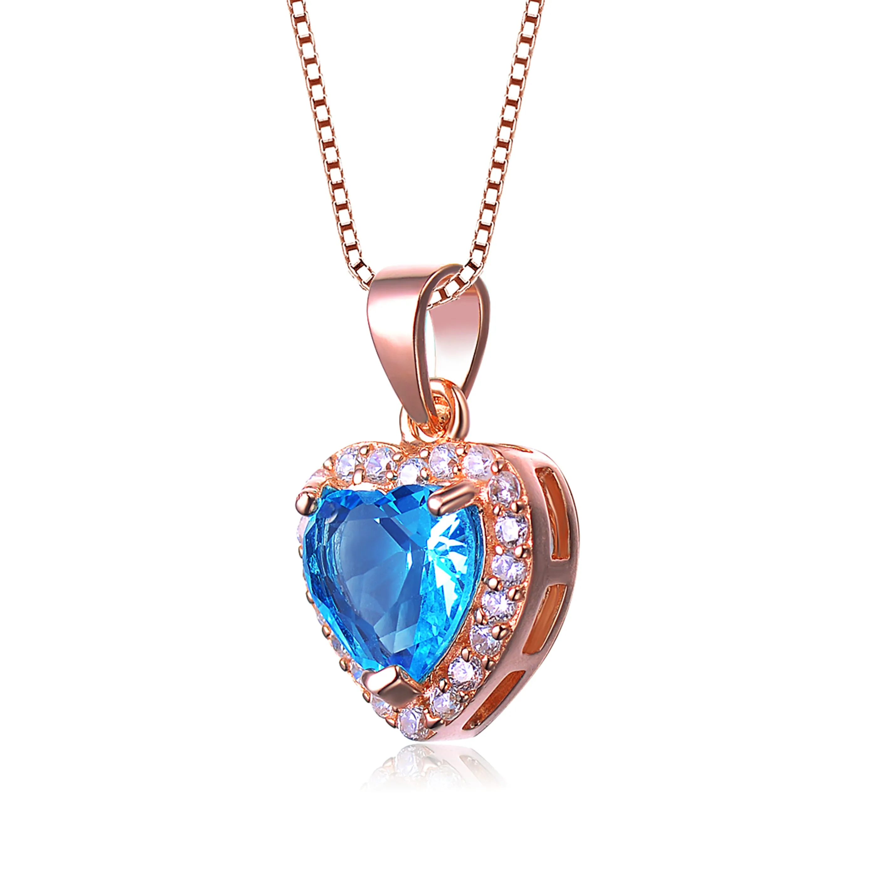 Charlène Topaz Heart Shape Drop Pendant