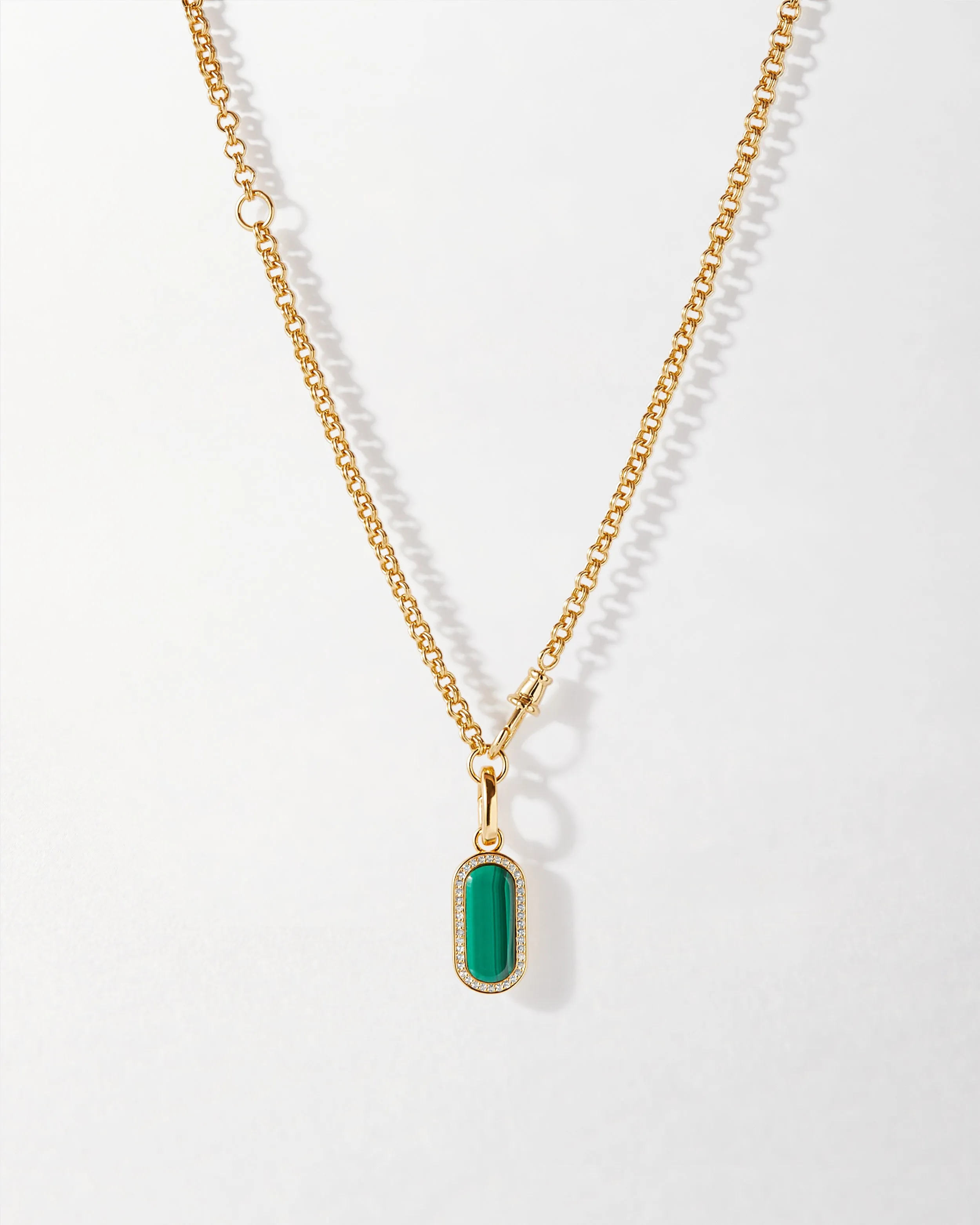 Charlotte Collins Modular Malachite Necklace