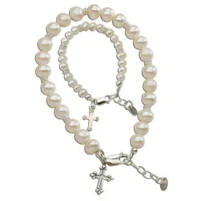 Cherished Moments Mommy and Me Infant Bracelet with Cross