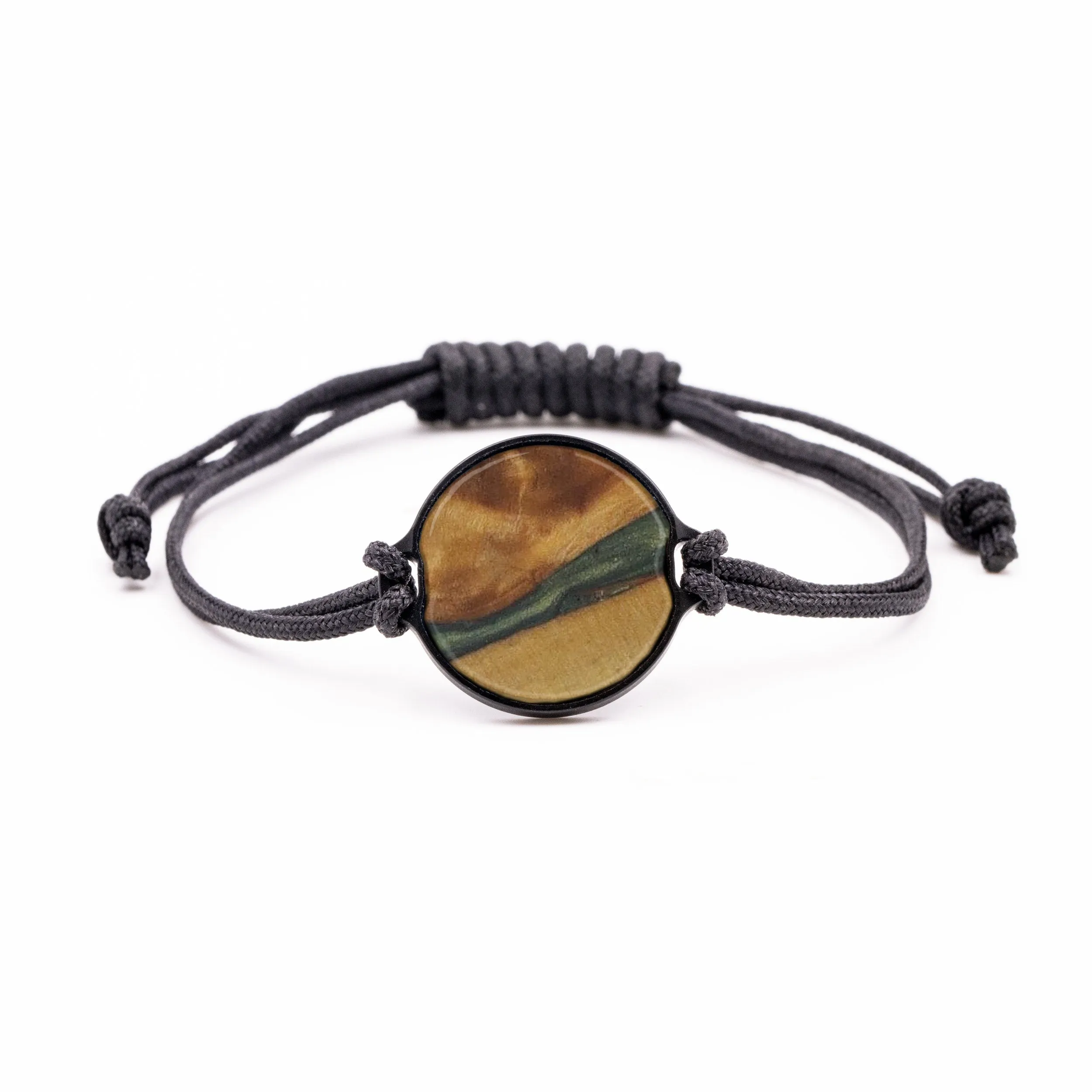 Circle Wood Resin Bracelet - Janice (Mosaic, 573177)