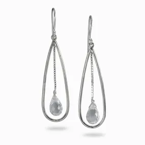 Clear Quartz Drop Earrings