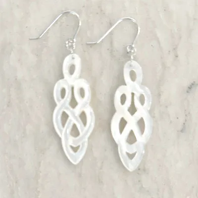 Contemporary mother of pearl earrings