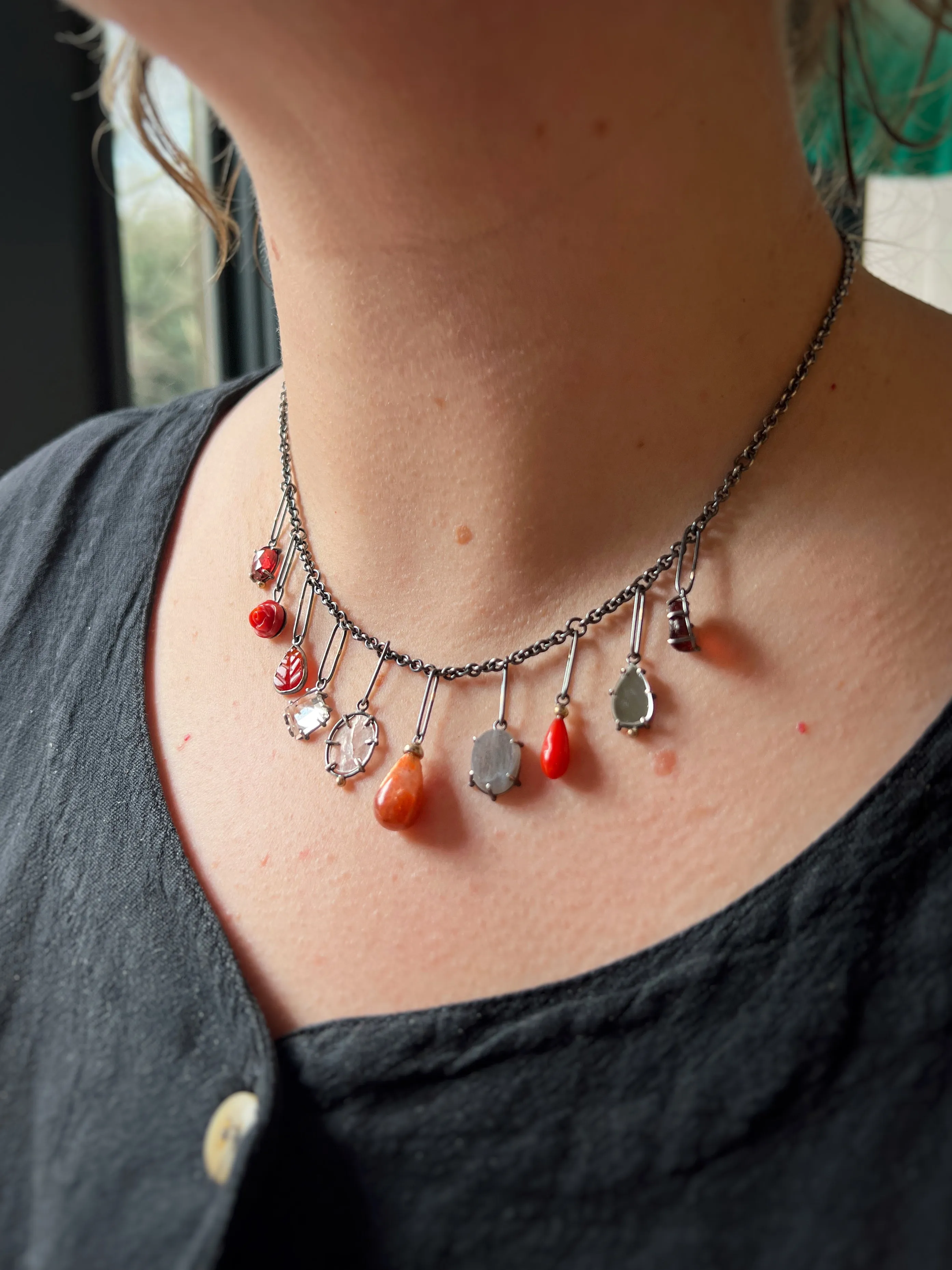 Coral Charm Necklace