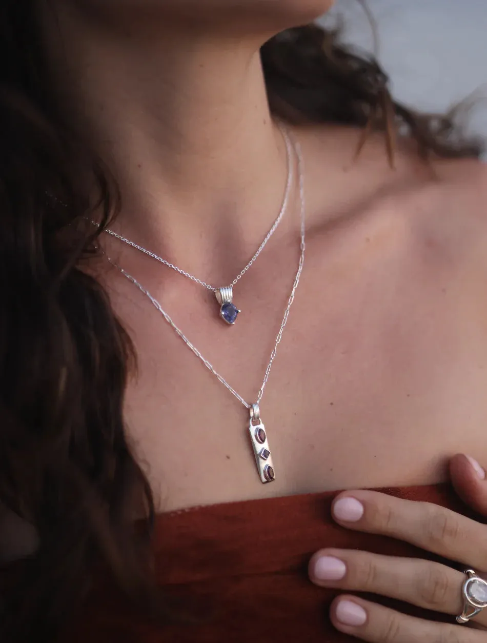 Coronet Moonstone Silver Necklace