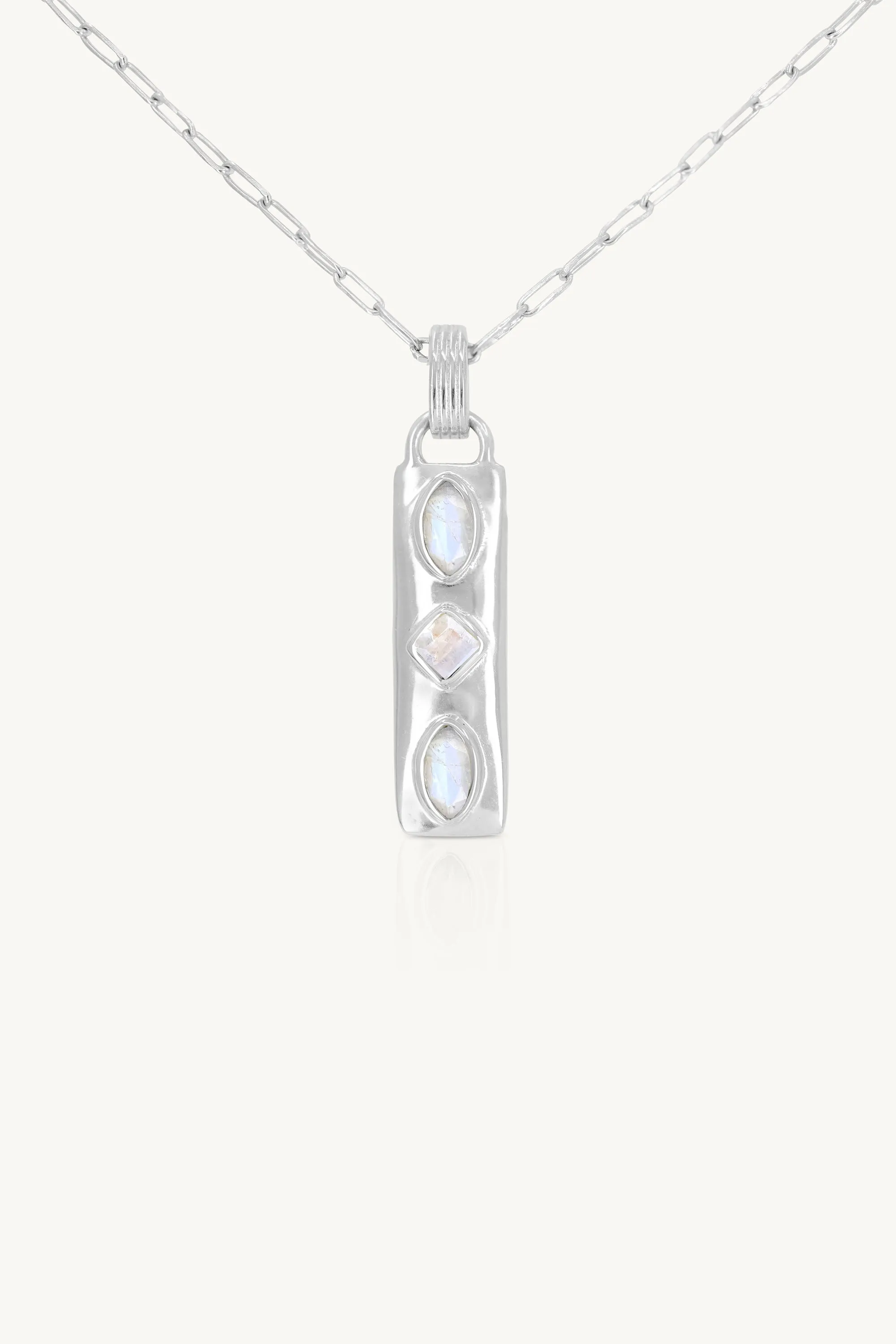 Coronet Moonstone Silver Necklace