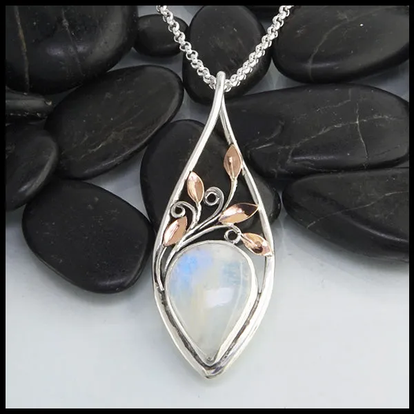 Creeping Vine Moonstone Necklace