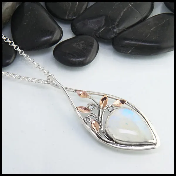 Creeping Vine Moonstone Necklace