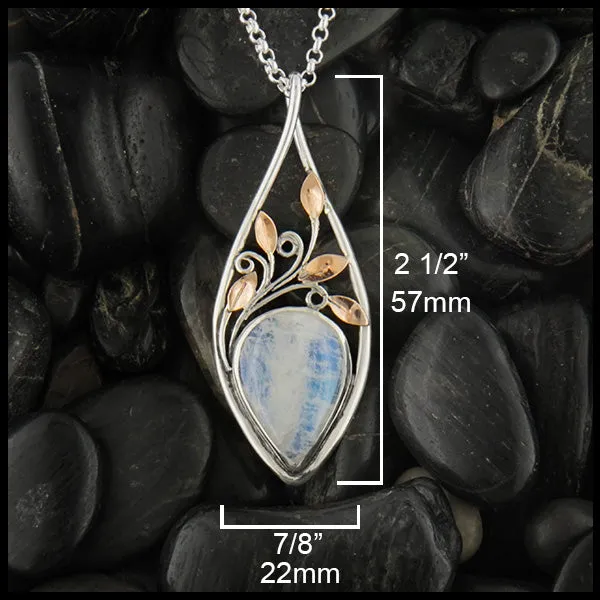 Creeping Vine Moonstone Necklace