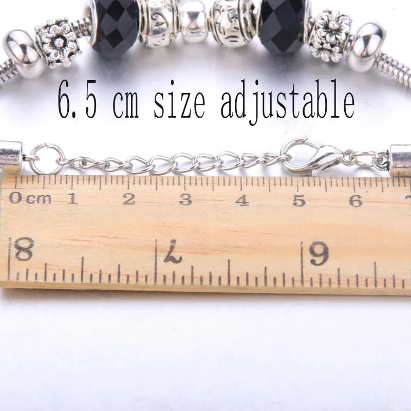 Crown key lock Shape Charm Bracelets