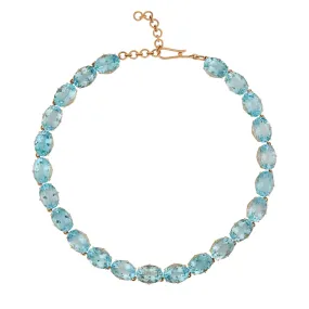 Crown Necklace Blue Topaz