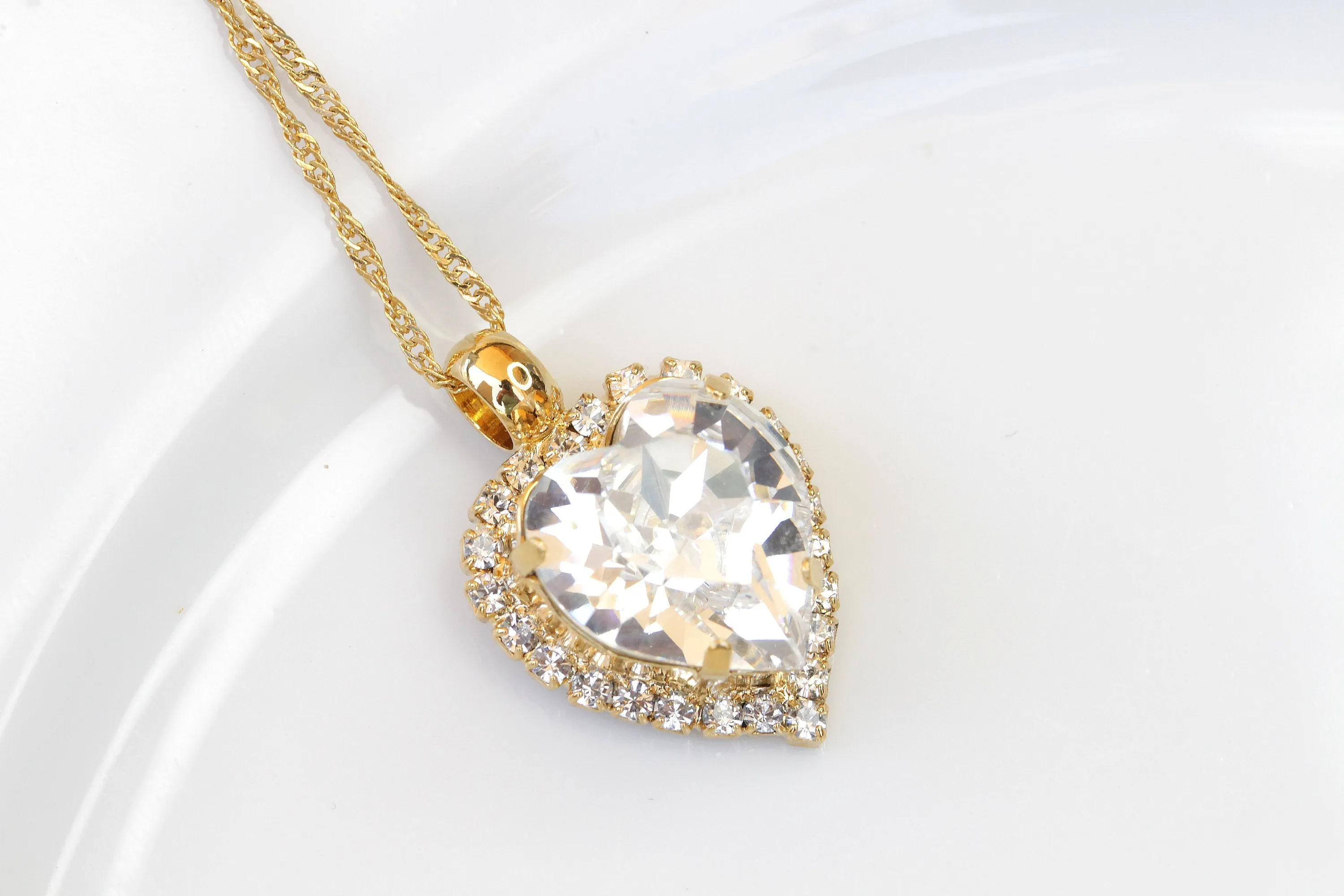 CRYSTAL Heart Shaped Necklace