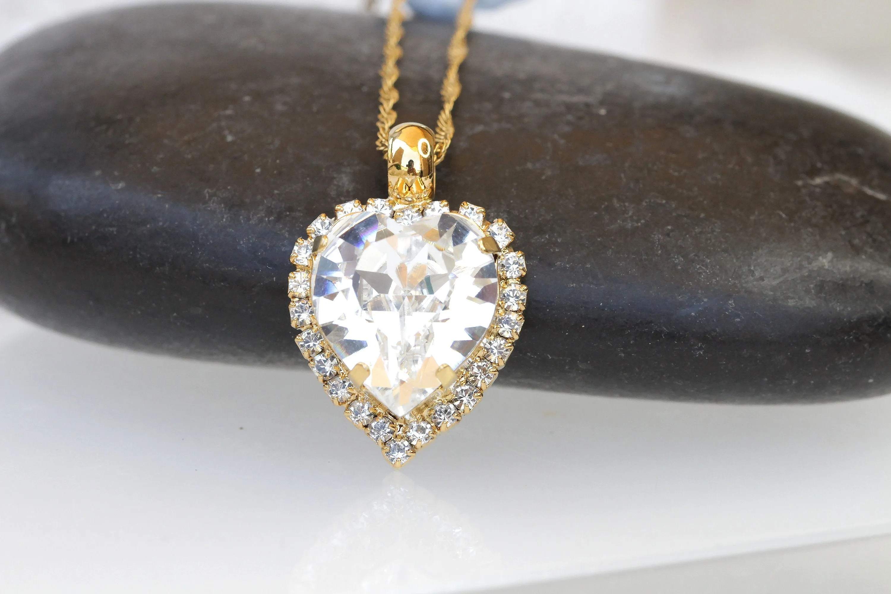 CRYSTAL Heart Shaped Necklace