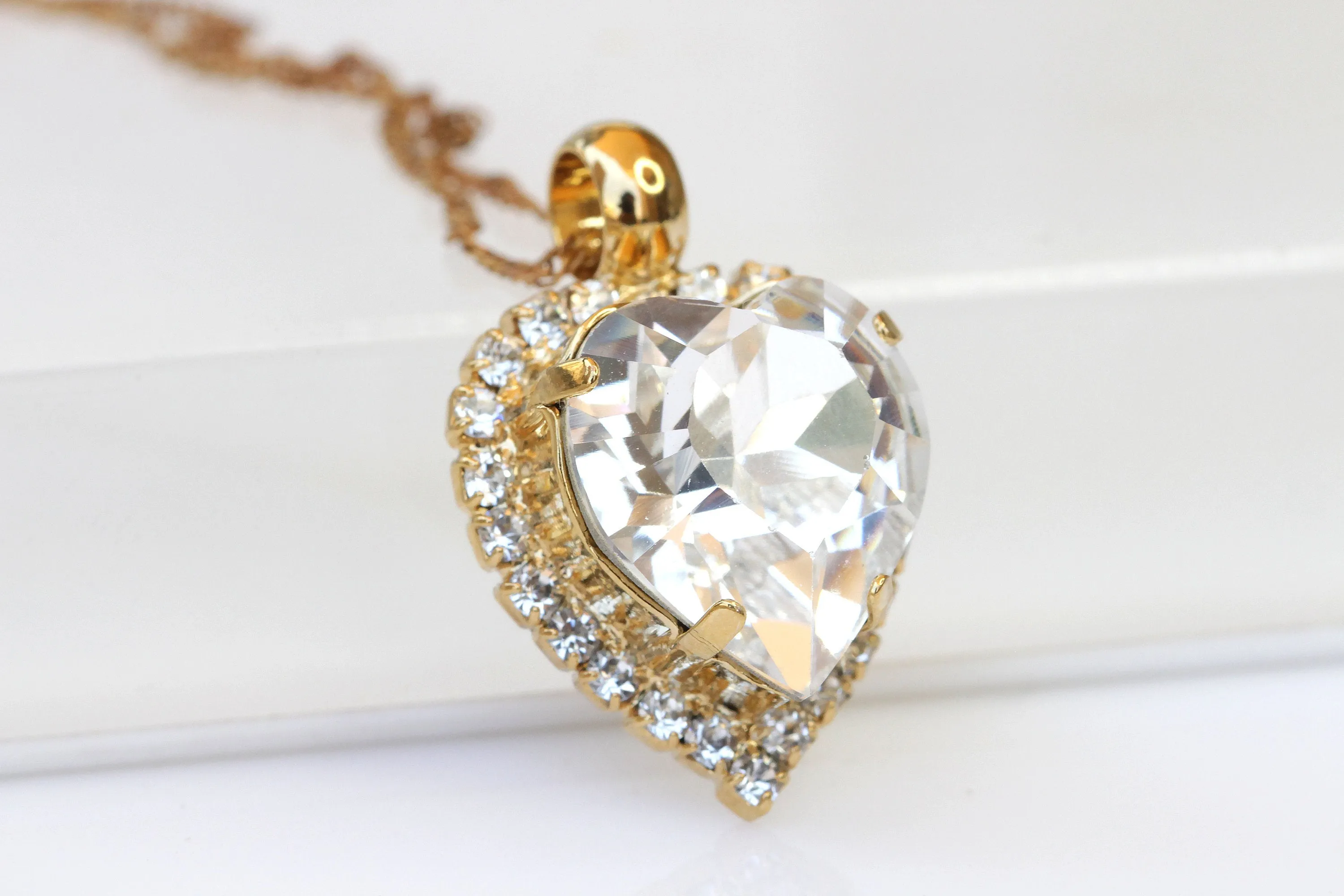 CRYSTAL Heart Shaped Necklace