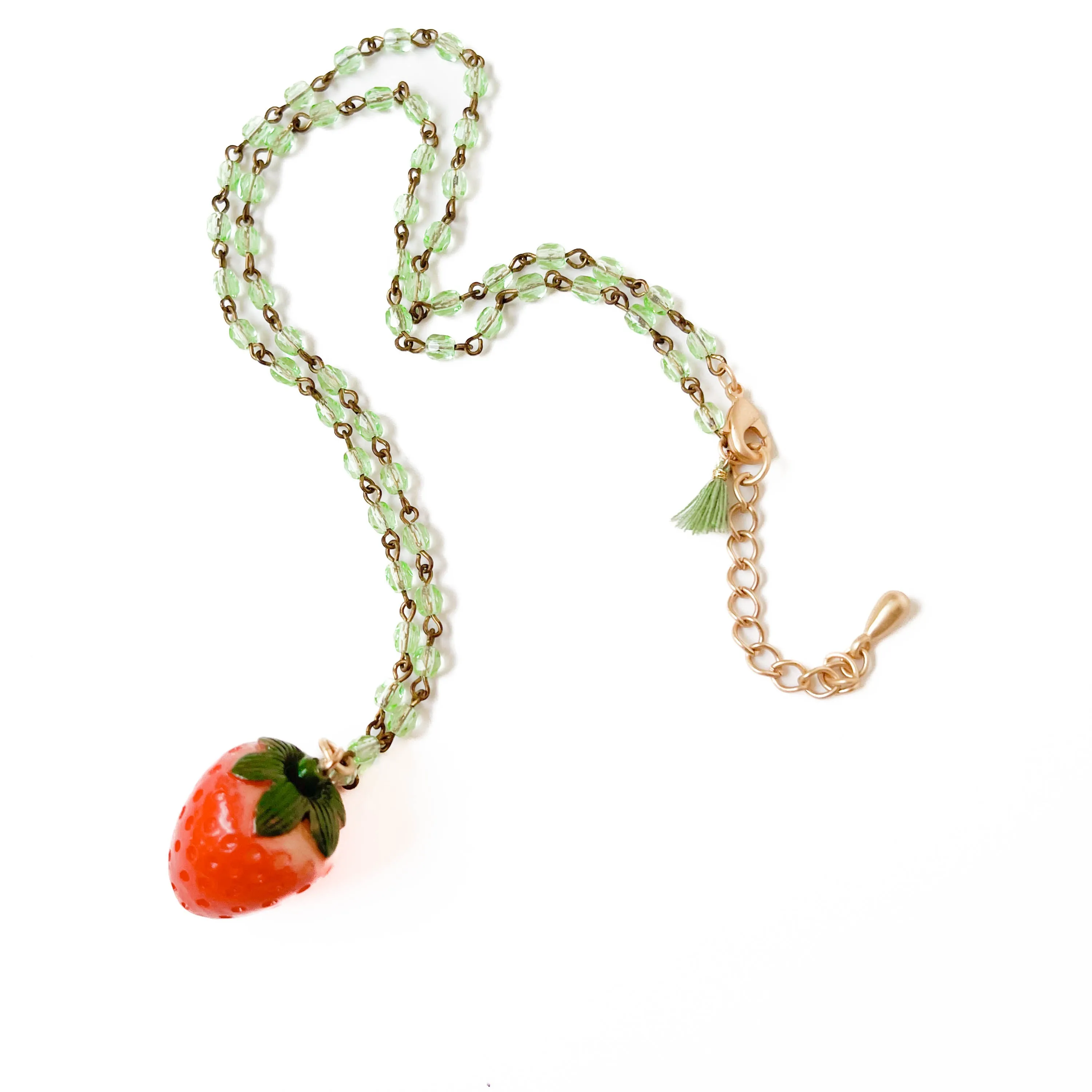 Cute Big Strawberry Charm Necklace