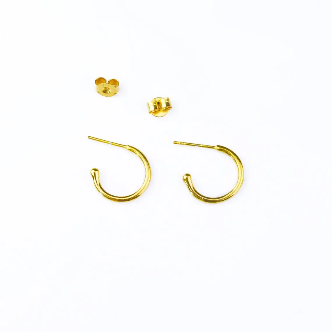 Dainty Gold Hoop Earring, Huggie Hoop, Gold Chunky Hoop, Minimalist Stacking Hoop Earring