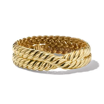 David Yurman 8.5mm Sculpted Double Wrap Bracelet