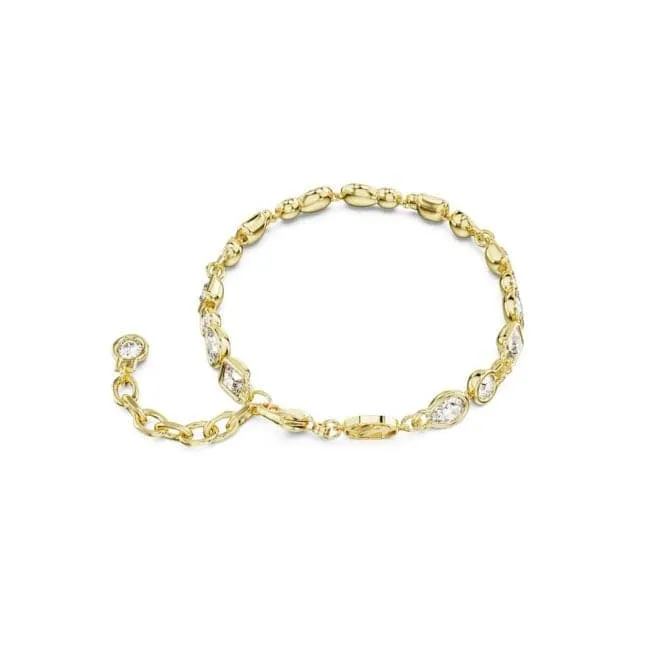 Dextera Mixed Cuts White Gold-tone Plated Bracelet 5667044