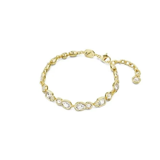 Dextera Mixed Cuts White Gold-tone Plated Bracelet 5667044