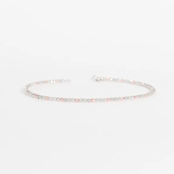 Diamond-Cut Bead Bangle