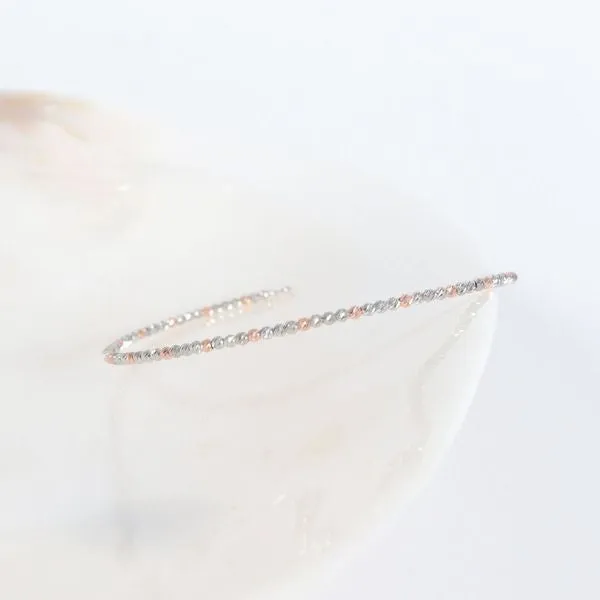 Diamond-Cut Bead Bangle