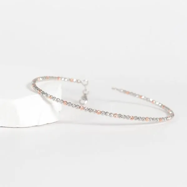 Diamond-Cut Bead Bangle