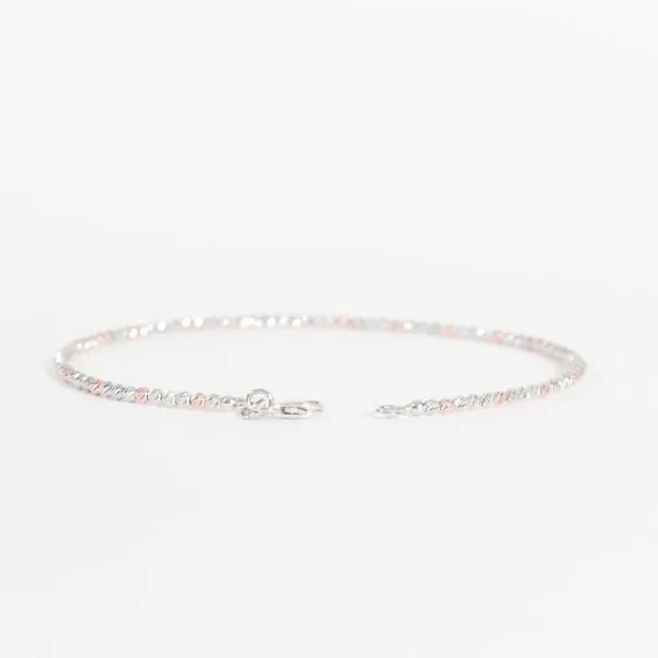 Diamond-Cut Bead Bangle