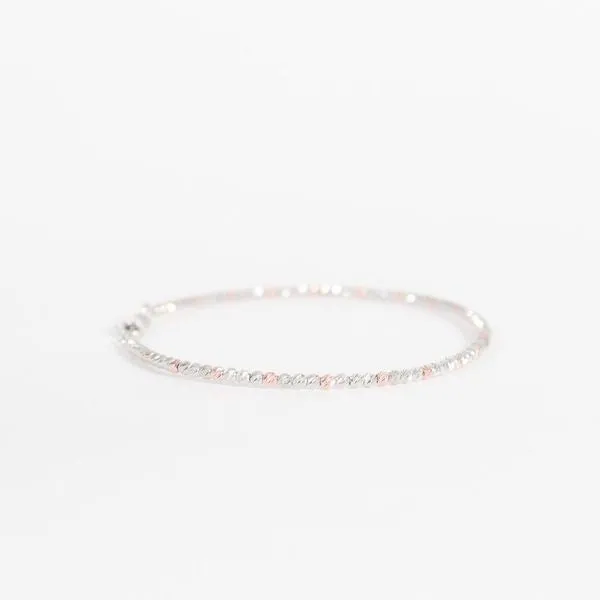 Diamond-Cut Bead Bangle