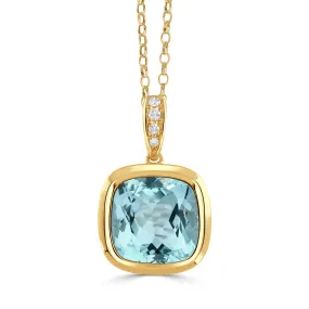 Doves Sky Blue Topaz Necklace