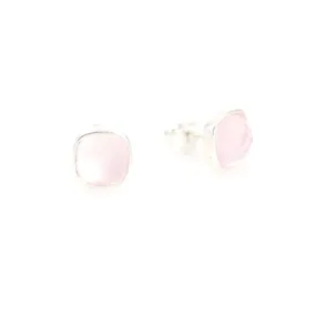 Earrings - Studs Rose Quartz Sterling Silver