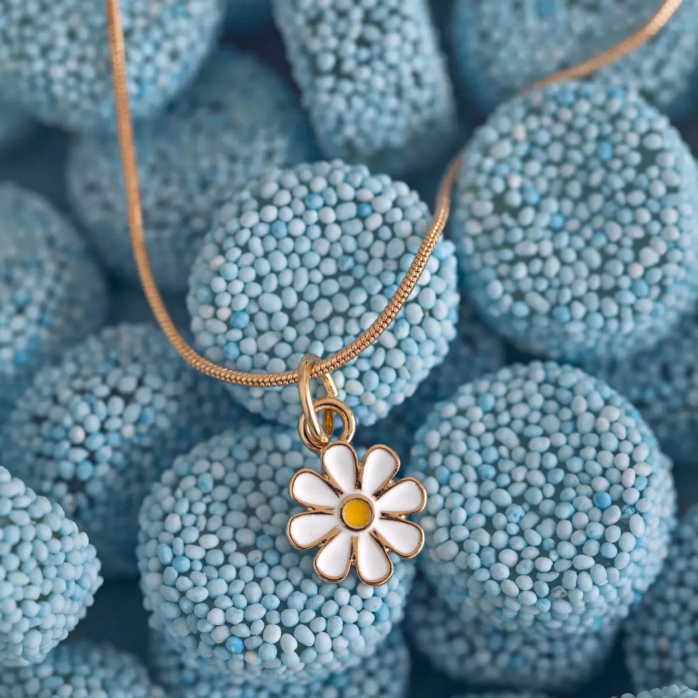 Enamel Daisy Necklace