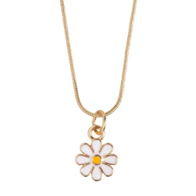 Enamel Daisy Necklace