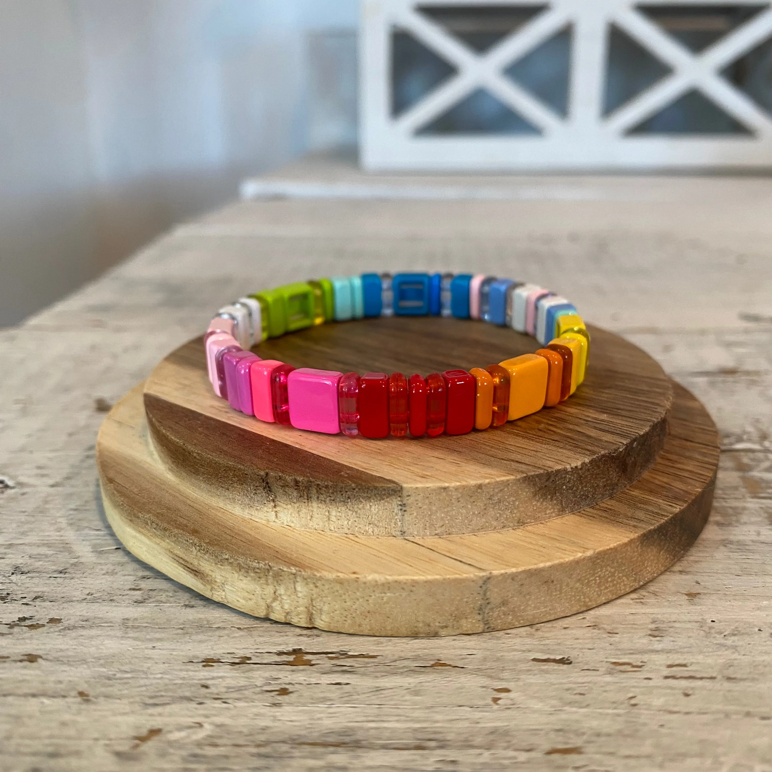 enamel square multi-color bracelets (multiple options)