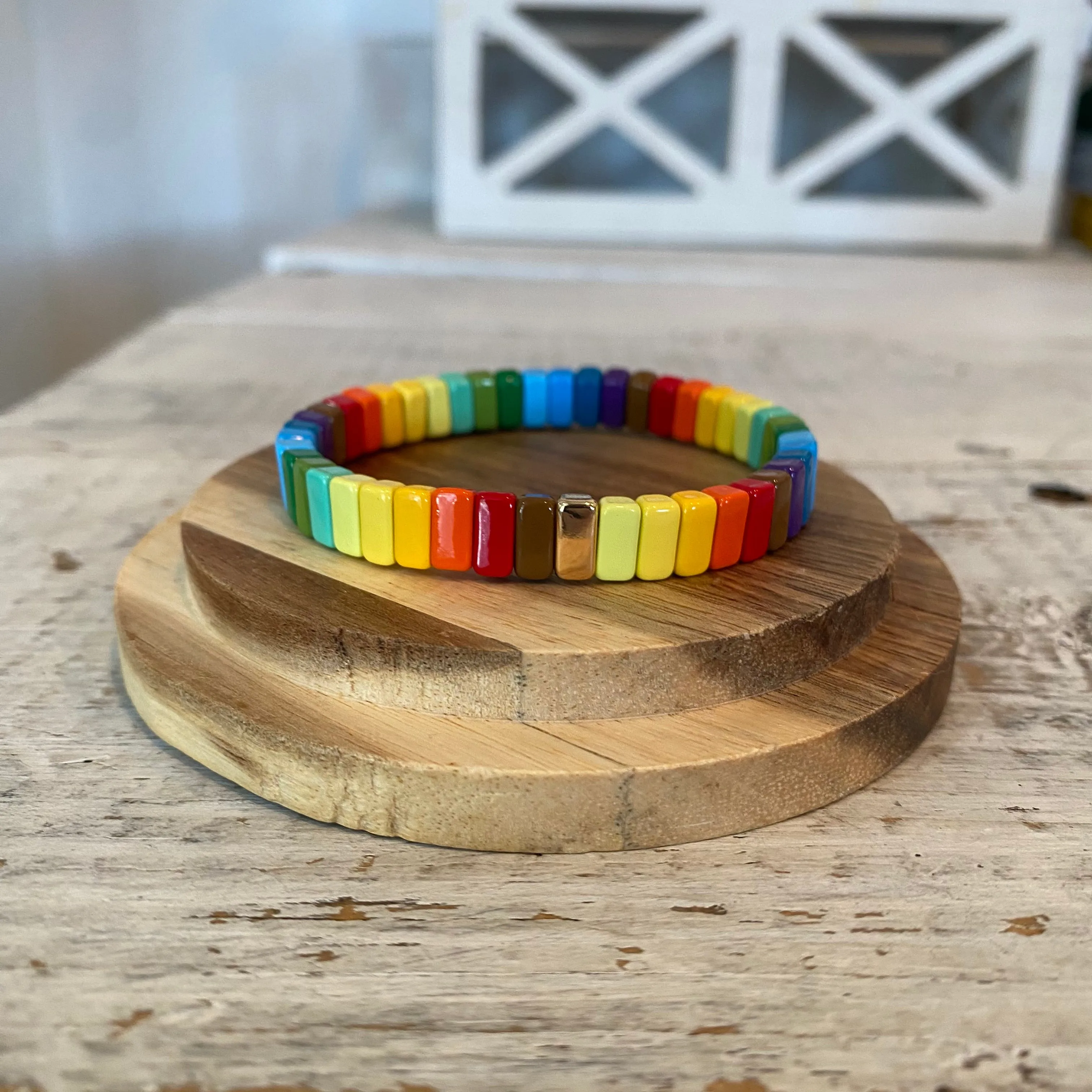 enamel square multi-color bracelets (multiple options)