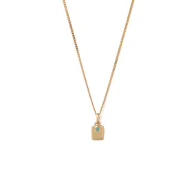 ENGRAVABLE LONDON BLUE TOPAZ BIRTHSTONE NECKLACE (SEPTEMBER)