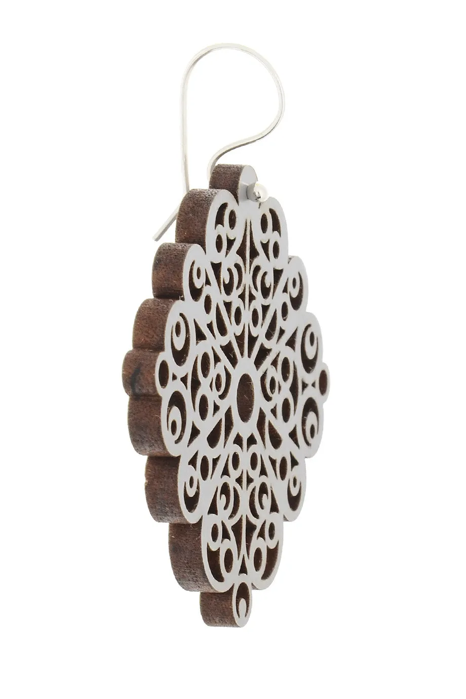 ENVICO Gray Wooden Earrings