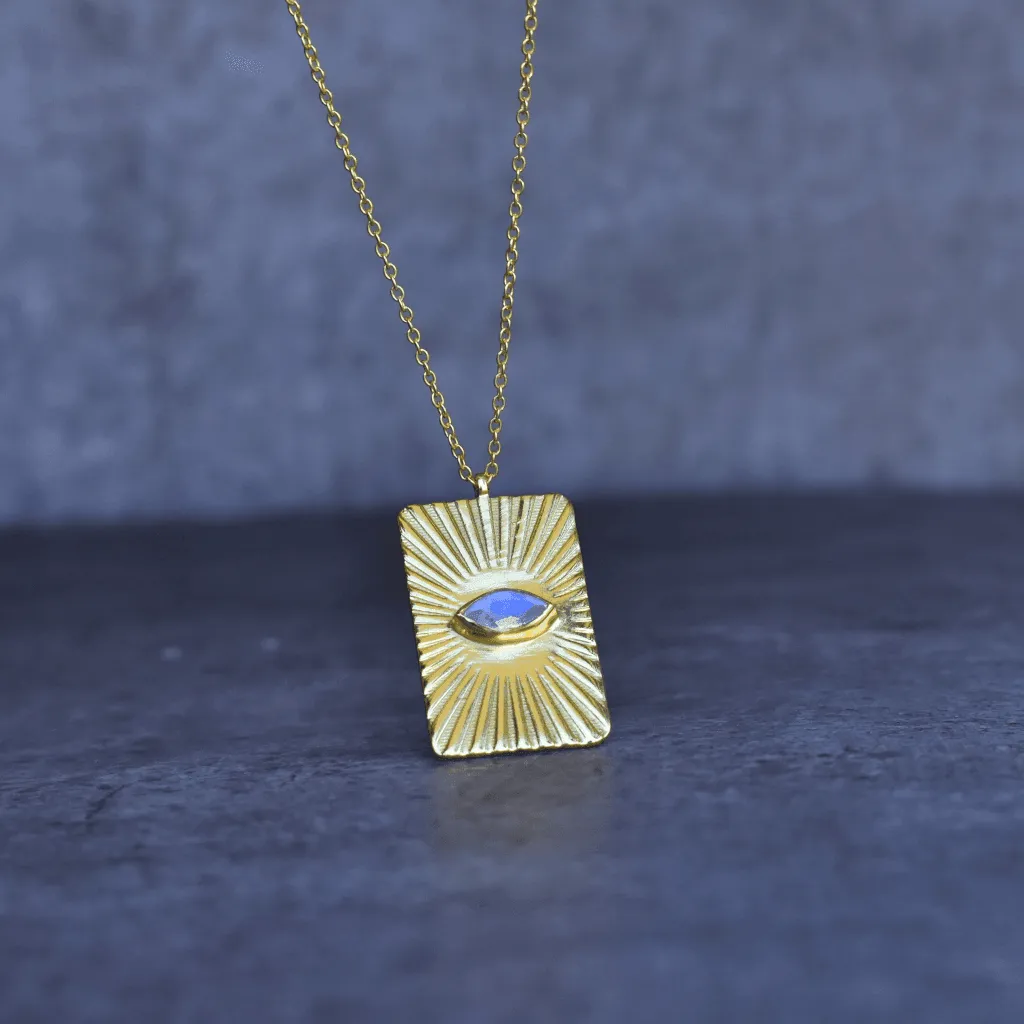 Evil Eye - Moonstone Necklace