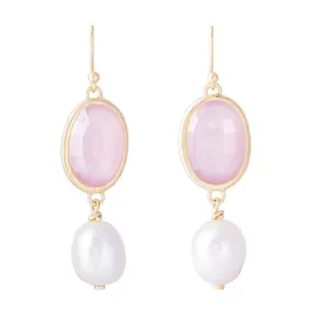 Fairley Rose Quartz Pearl Drops