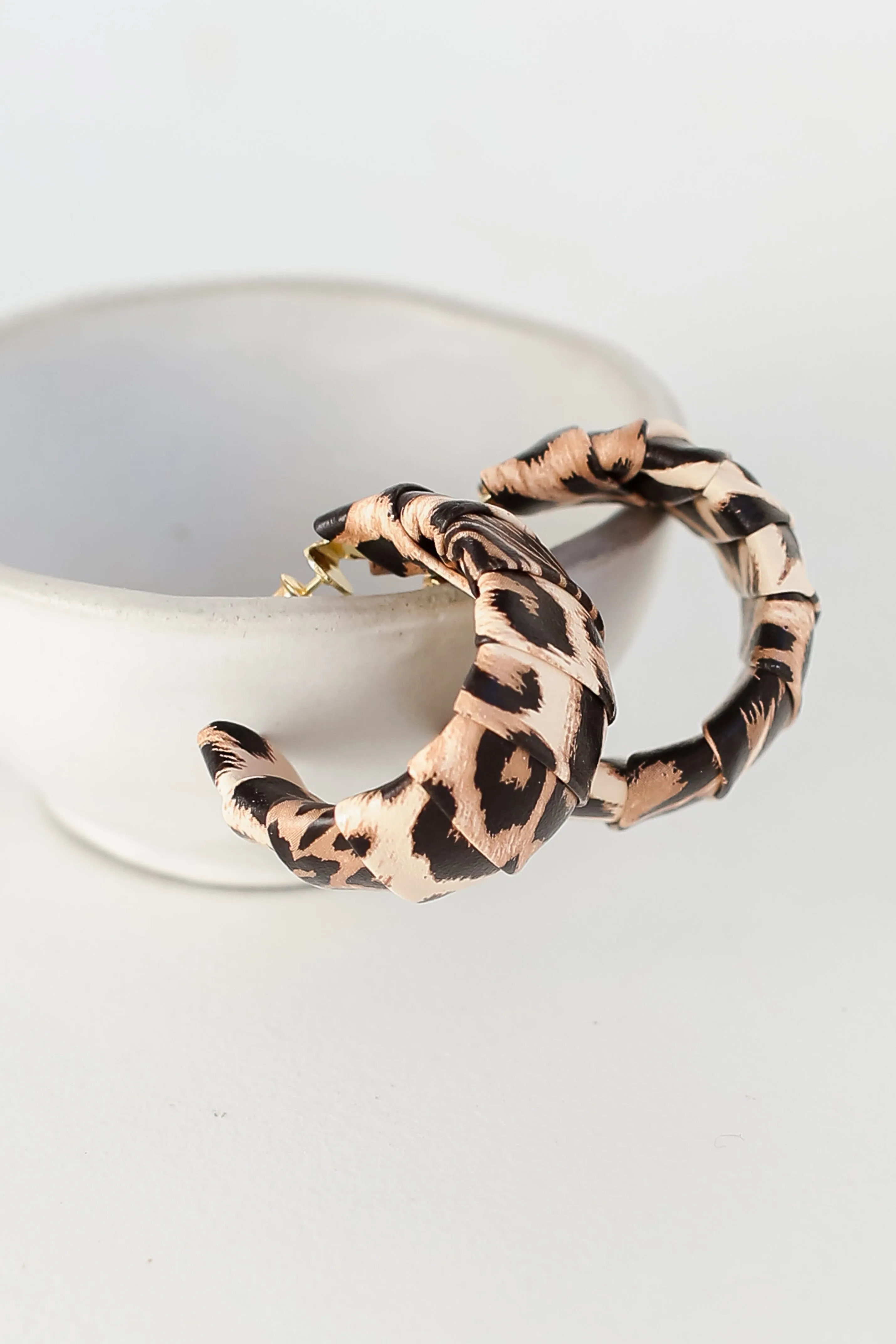 FINAL SALE - Daniela Leopard Hoop Earrings