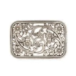 Floral Filigree Rectangle Buckle